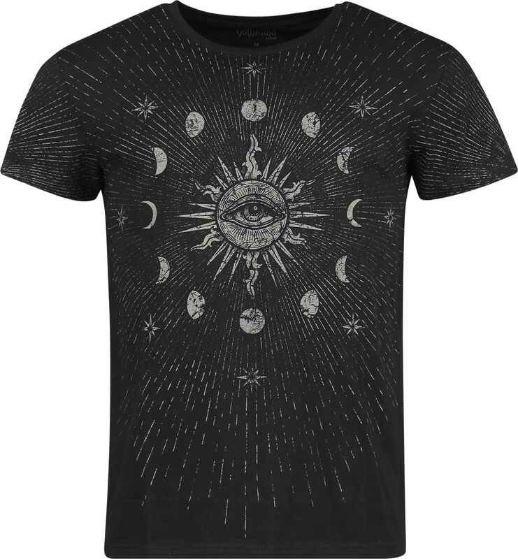 T-shirt avec phases de la Lune & Soleil