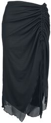 Umbra Mesh Ruched Skirt, Banned, Medium-lengte rok
