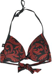 Bikini Top With Ornaments, Black Premium by EMP, Haut de bikini