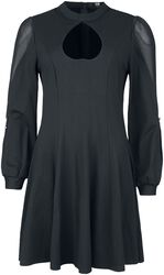 Jurk met hartvormige opening in het decolleté, Black Premium by EMP, Korte jurk