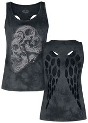 Top with Front Print and Cut-Outs at the Back, Rock Rebel by EMP, Top