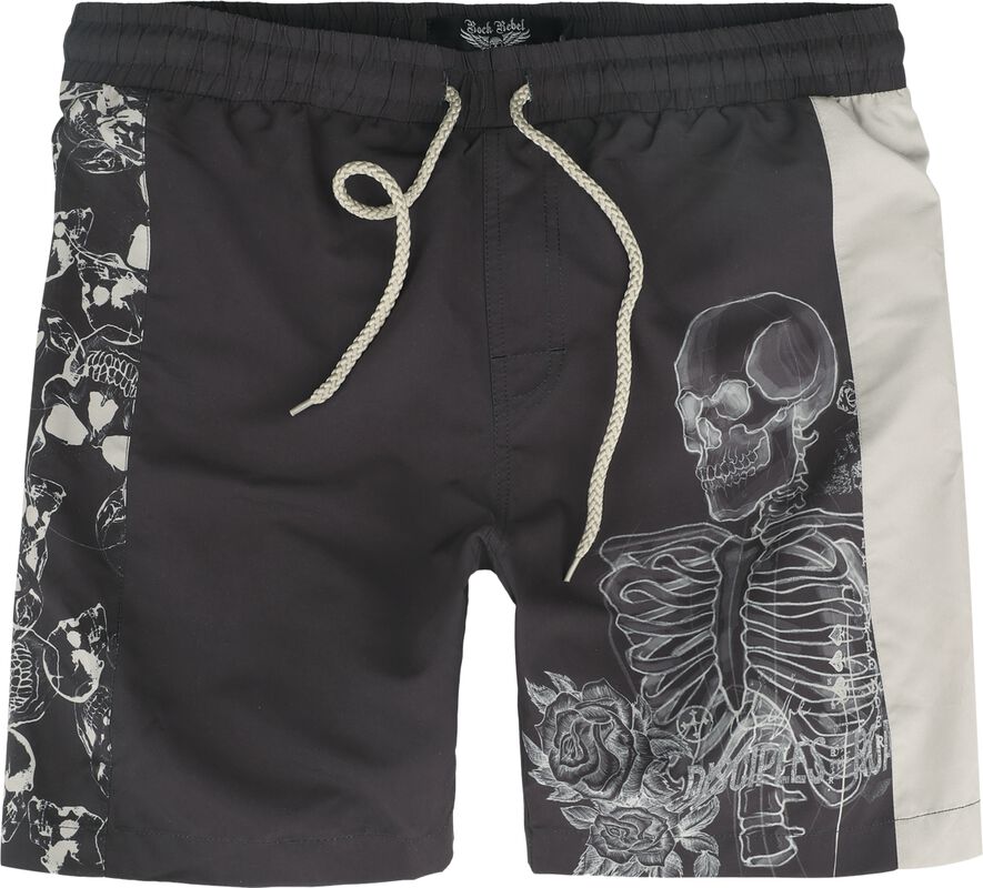 Swim Short with Skeleton Print