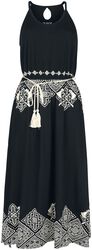 Long Dress with Celtic Adornment, Black Premium by EMP, Lange jurk