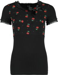 Bow On Cherries Shirt, Pussy Deluxe, T-Shirt Manches courtes