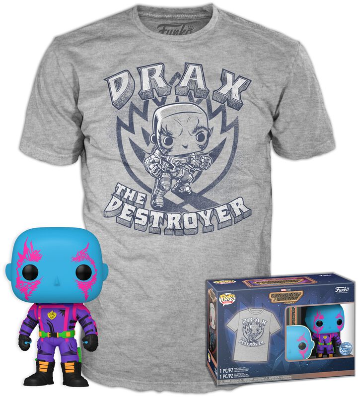 Les Gardiens de la Galaxie Vol. 3 - Drax - T-Shirt + Funko Pop!