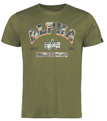 College Camouflage - T-Shirt, Alpha Industries, T-Shirt Manches courtes