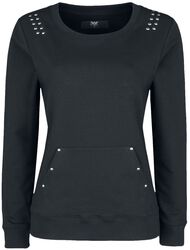 Studded Boatneck, Black Premium by EMP, Sweatshirts