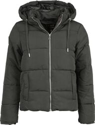 Zip Hooded Puffer Jacket, QED London, Winterjas