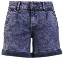 Denim Shorts with Purple Wash, Black Premium by EMP, Korte broek