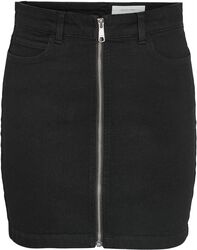 NMKleo HW denim skirt with zip VI455BL, Noisy May, Korte rok