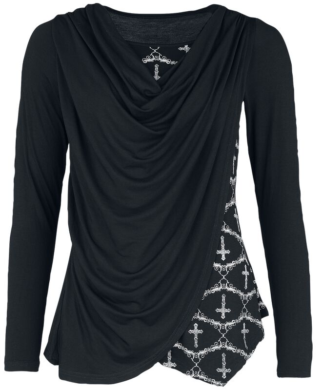 Gothicana X Anne Stokes - Dubbellaags shirt met lange mouwen