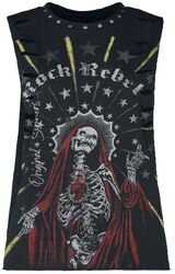 Hemd met print en diepe armsgaten, Rock Rebel by EMP, Top