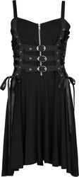 Short Dress With Lacing and Straps, Gothicana by EMP, Robe mi-longue