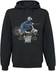 Cookie Monster - Classic cookie biker, Sesame Street, Sweat-shirt à capuche