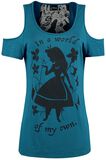 Cold Shoulder Shirt, Alice in Wonderland, T-Shirt Manches courtes