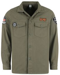 Amplified Collection - Military Shirt - Shacket, AC/DC, Longsleeve