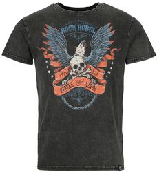 T-Shirt with Old School Wings and Skull, Rock Rebel by EMP, T-shirt