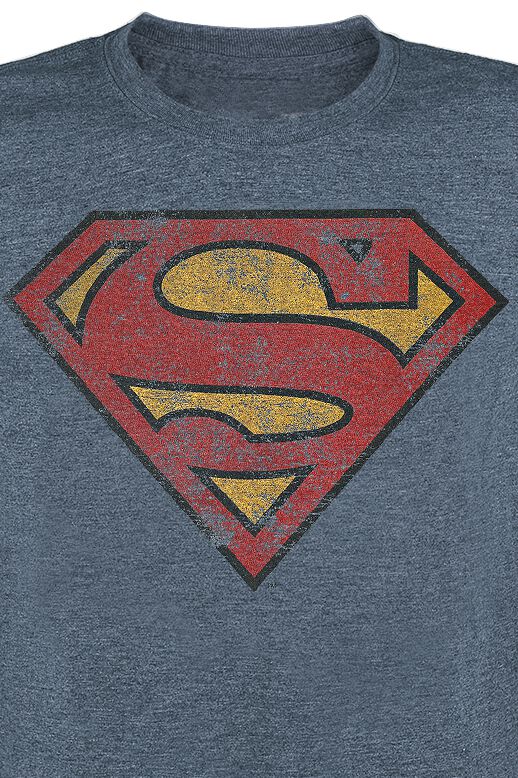 Tee-shirt manches courtes avec motif XXL - Superman bleu fonce