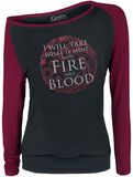 Fire And Blood, Game Of Thrones, T-shirt manches longues