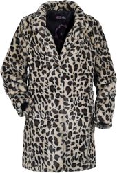 Gothicana X Elvira faux-fur leopard-print coat, Gothicana by EMP, Manteaux