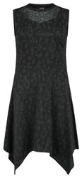 Dress With Runes Alloverprint, Black Premium by EMP, Robe mi-longue