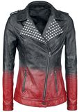 Dip Dye PU-Jacket, Black Premium by EMP, Tussenseizoensjas