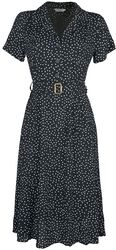 Black Spot Dress, Banned Retro, Medium-lengte jurk