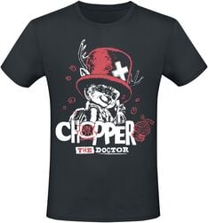 One Piece Tony Chopper T-shirt dames strohoed officieel T-shirt met print op de voorkant., Zwart, XS One Piece Tony Chopper T-shirt dames strohoed officieel T-shirt met print op de voorkant., Zwart, XS