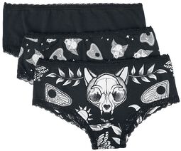 Panty Set with Mystic Cat & Ouija Board Print