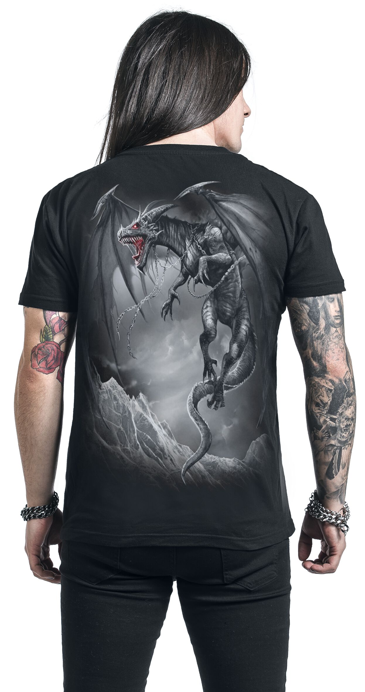 T-shirt homme SPIRAL avec un squelette buvant une bière T-shirt homme SPIRAL avec un squelette buvant une bière