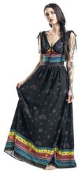 Megan Fiesta Maxi Dress, Voodoo Vixen, Lange jurk