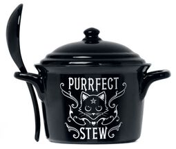 Purrfect Stew heksenketel met lepel, Alchemy England, Mok