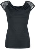 Skull Lace Shirt, Black Premium by EMP, T-shirt