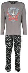Pyjama avec imprimé Crâne, Rock Rebel by EMP, Pyjama