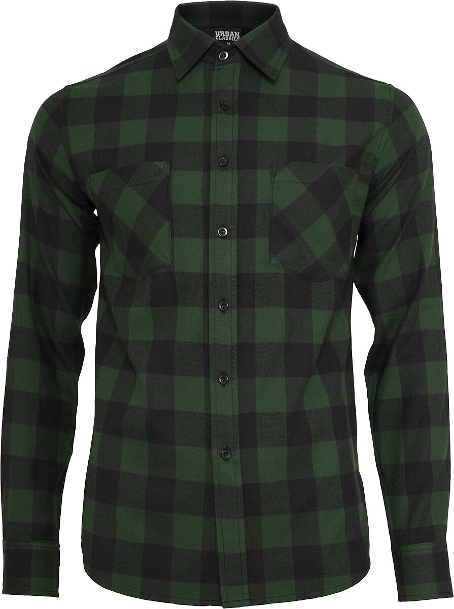 Selected Homme - Chemise en flanelle à carreaux - Vert foncé/noir