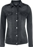 Rivet Jeans Jacket, Black Premium by EMP, Tussenseizoensjas