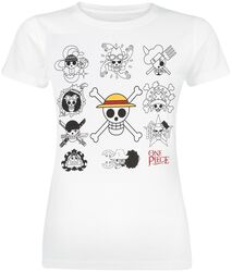 Crânes, One Piece, T-Shirt Manches courtes