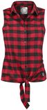 Checkered Sleeveless Shirt, RED by EMP, Shirt met korte mouwen