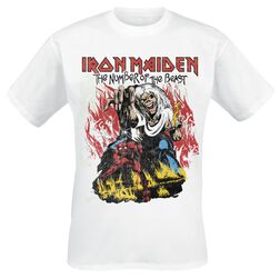Stylised Dancing Flames, Iron Maiden, T-Shirt Manches courtes