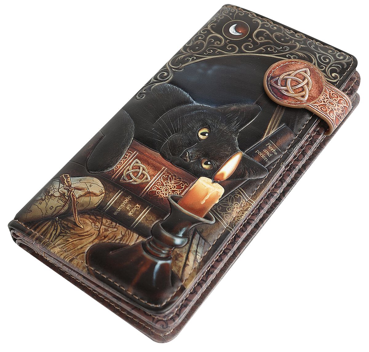 Bougie LED Magique Noir 18,8 Cm - Effet Flamme Vacillante Résine, Décoration Gothique Nemesis Now