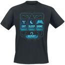Eat Sleep Game Repeat, Slogans, T-shirt