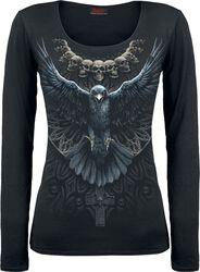 Raven Skull, Spiral, Shirt met lange mouwen
