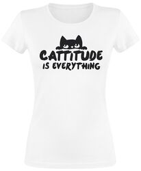 Cattitude is everything, Tierisch, T-Shirt Manches courtes