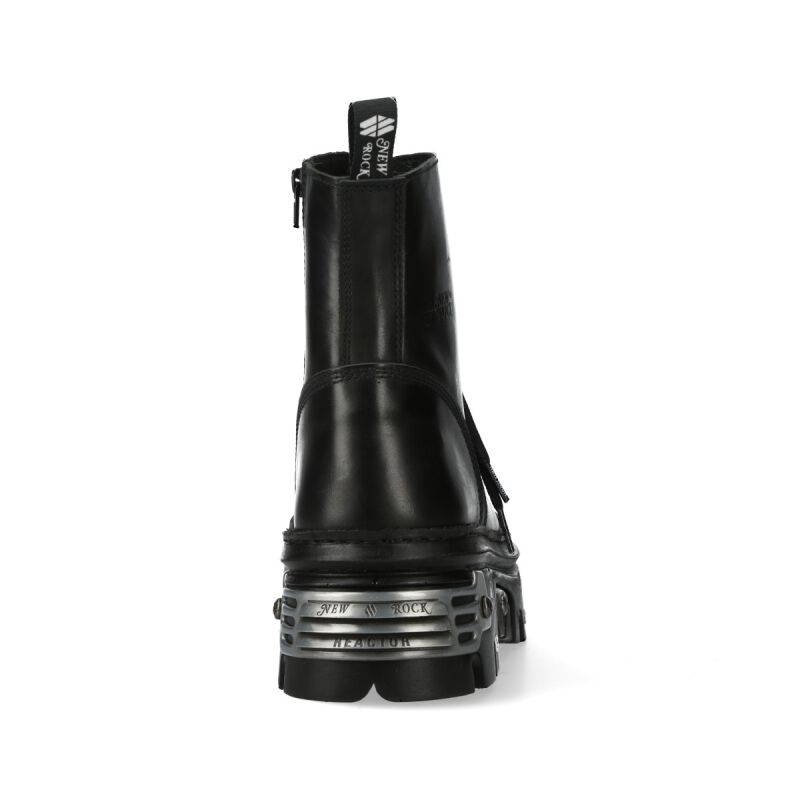 Bottes New Rock Taille 39 En Cuir Noir - Occasion, Style Gothique/rock