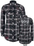 Checked Application Girl Shirt, Rock Rebel by EMP, Chemise manches longues