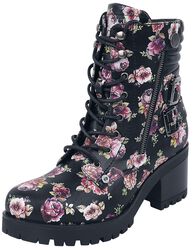 Boots met rozen print, Rock Rebel by EMP, Laars