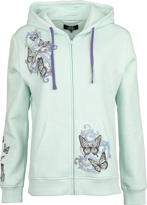 Hooded Jacked with Butterflys and Skulls