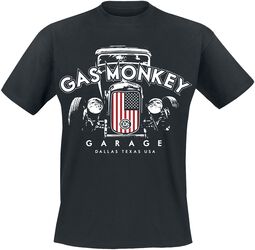 Drapeau USA Grill, Gas Monkey Garage, T-Shirt Manches courtes