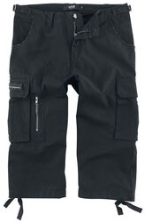 3/4 Army Vintage Shorts, Black Premium by EMP, Korte broek