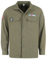 The Rolling Stones Military Shirt - Shacket, The Rolling Stones, Chemise manches longues